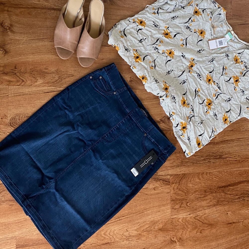 Liverpool Denim Skirt